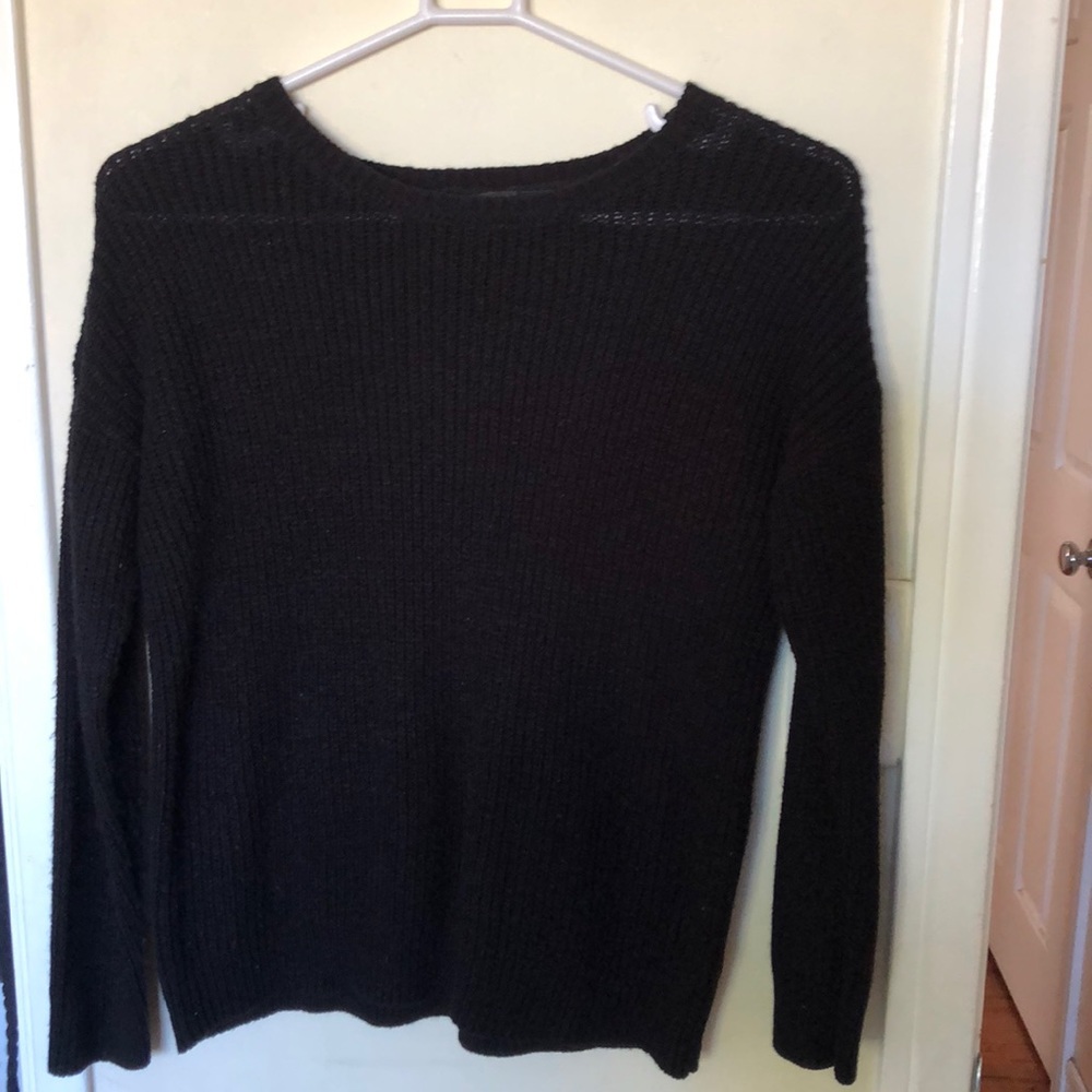black sweater